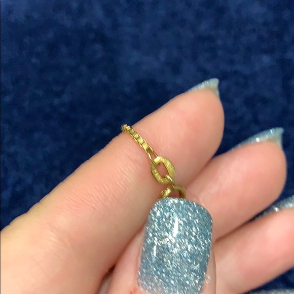 10 karat gold 14 inch chain with emerald - Picture 3 of 3